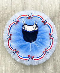Flames of Paris Blue and Red Classic Professional Ballet Tutu Custom Ballerina Costume
