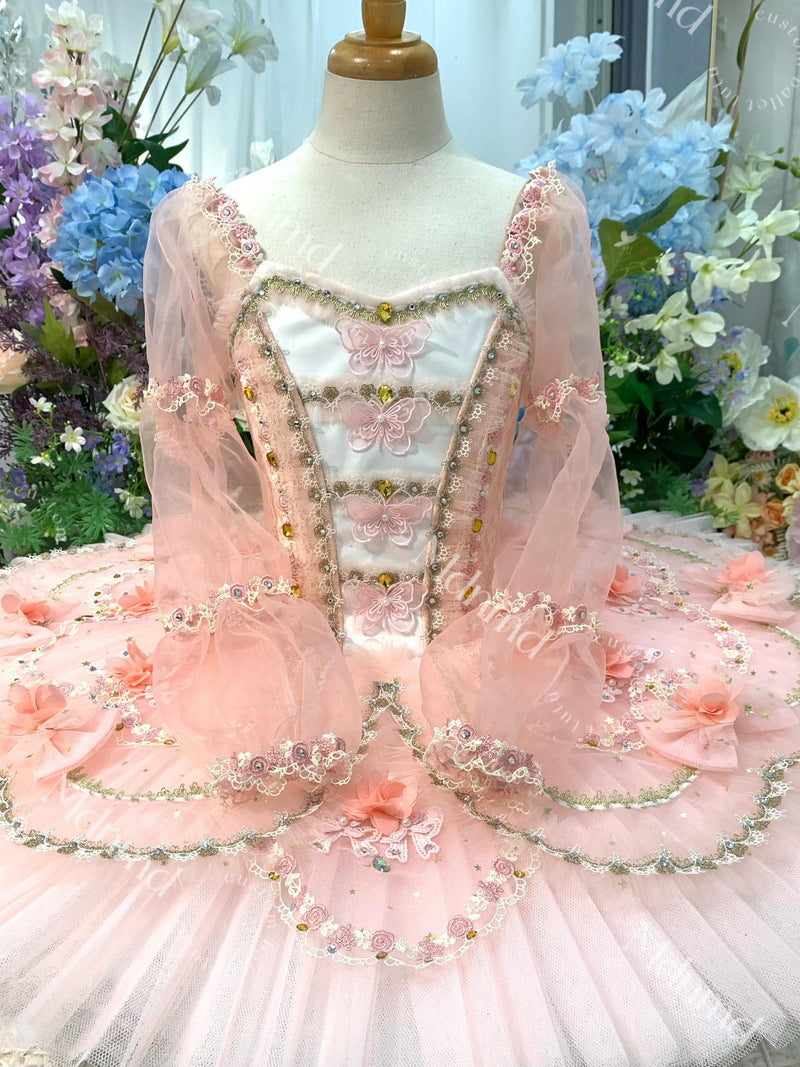 The Fairy of Dolls Professional Classic Pink Ballet Tutu With Bow Custom made