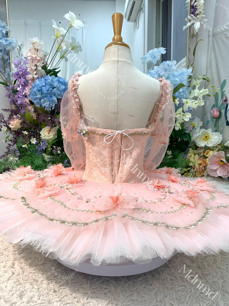 The Fairy of Dolls Professional Classic Pink Ballet Tutu With Bow Custom made
