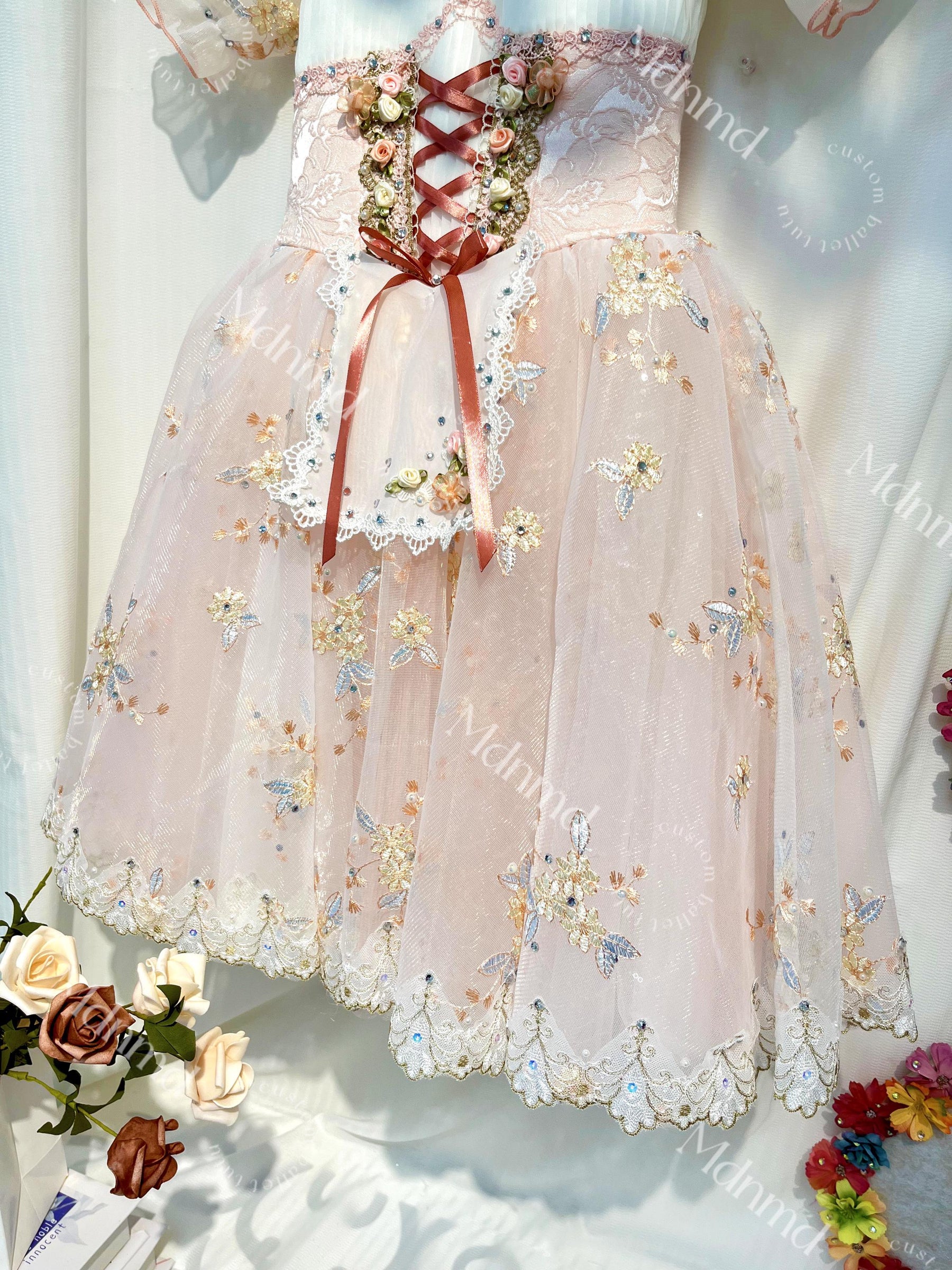 Professional Ballerina Tutu - Romantic Style, Custom Made Ballet Costume for Nutcracker, Giselle, Coppelia Performances
