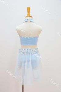 Baby Blue Diamond Lyrical Dance Costume: Jazz, Skating, Gymnastics