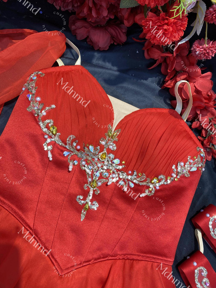 Red The Talisman and Cupid Ballet Tutu Custom made Ballerina Costume