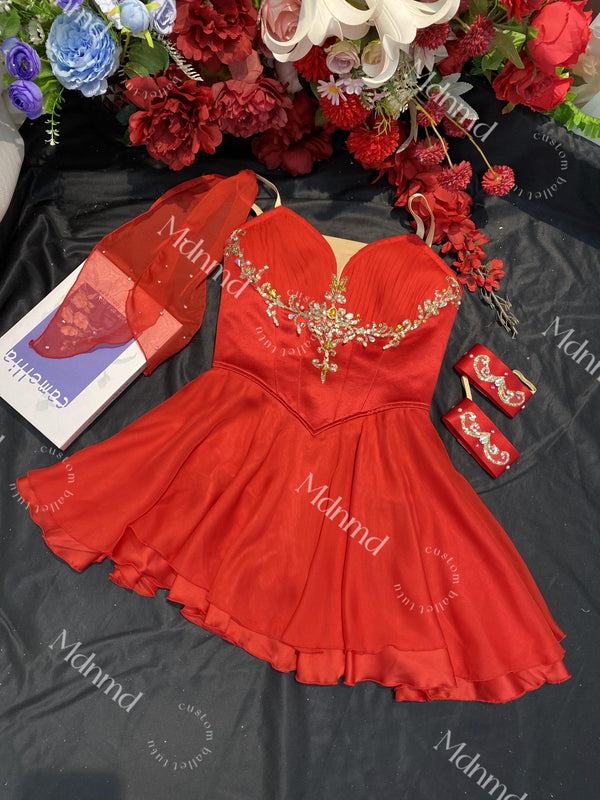 Red The Talisman and Cupid Ballet Tutu Custom made Ballerina Costume