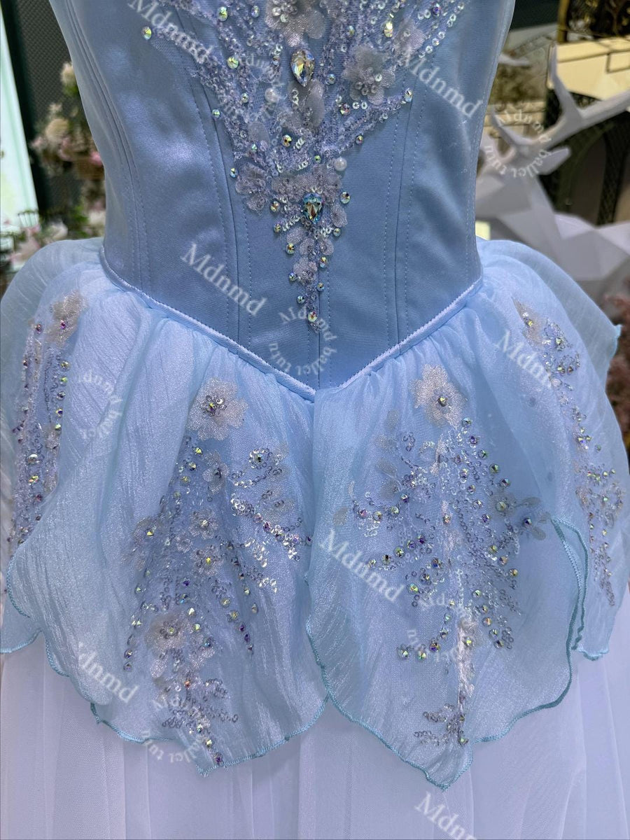Swan Lake Act I Blue Romantic Ballet Gown - Custom Handmade Costume