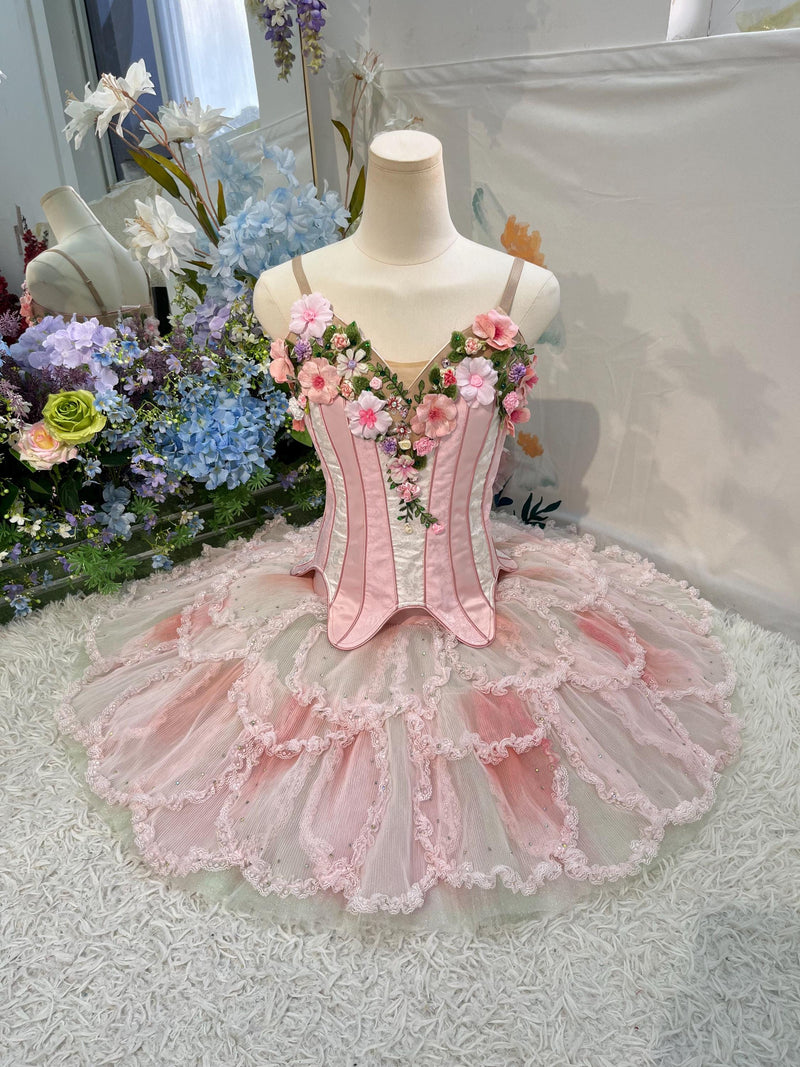 Handmade Custom Pink Ballet Tutu Dress: Performance Costume Nutcracker