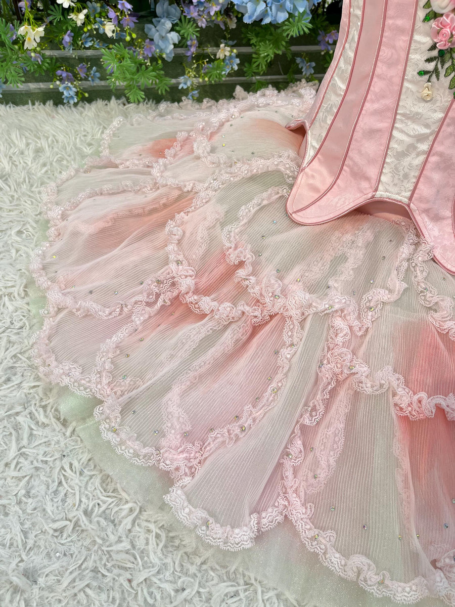 Handmade Custom Pink Ballet Tutu Dress: Performance Costume Nutcracker