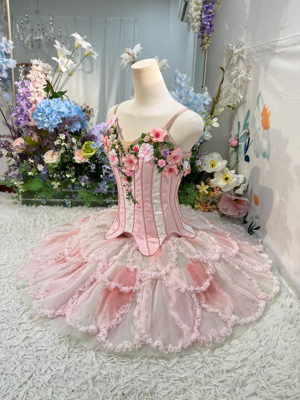 Handmade Custom Pink Ballet Tutu Dress: Performance Costume Nutcracker