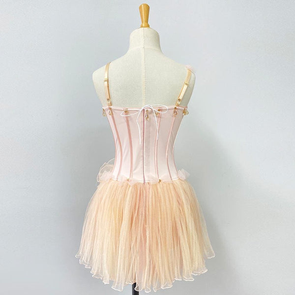 Handmade Pink Ballet Tutu: Crystal Bodice, Tulle Bows