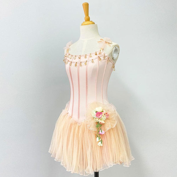 Handmade Pink Ballet Tutu: Crystal Bodice, Tulle Bows