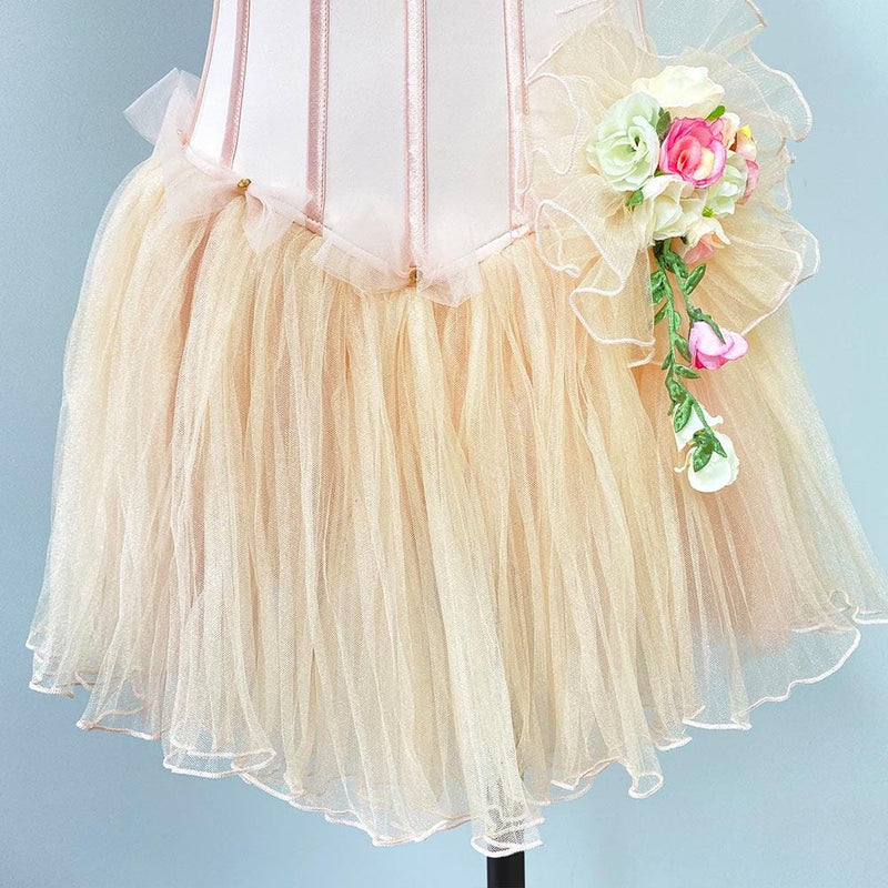 Handmade Pink Ballet Tutu: Crystal Bodice, Tulle Bows