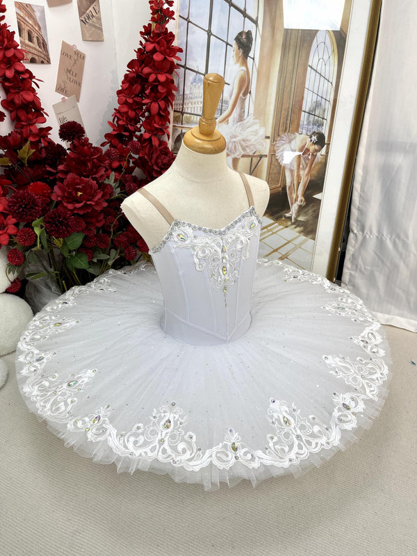 White Swan Ballet Tutu Pancake tutu Ballerina Costume Handmade Custom for Kids & Adults