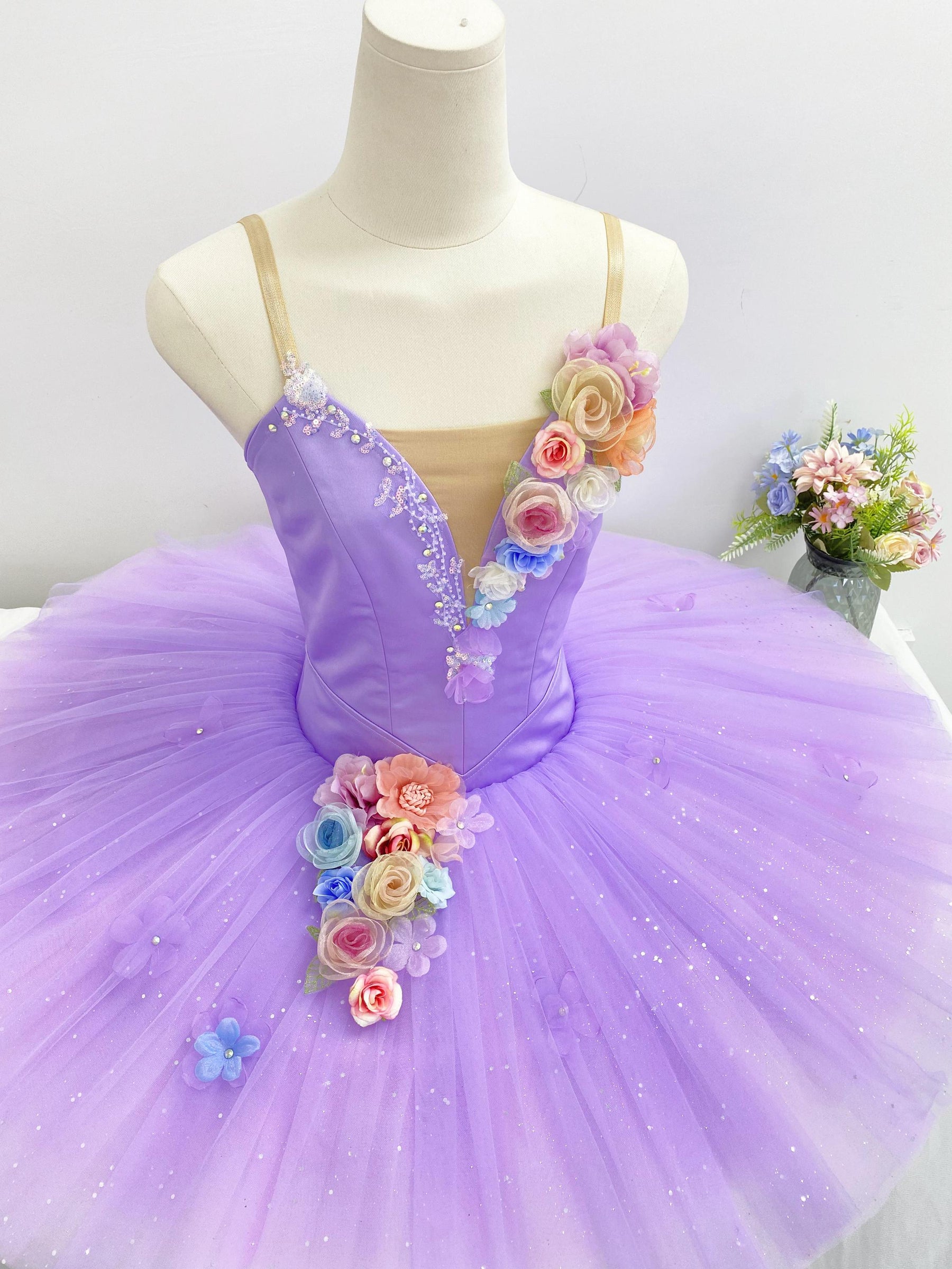 Custom Lilac Water Fairy Ballet Dress | Purple Tutu for Girls- Performance & Competition