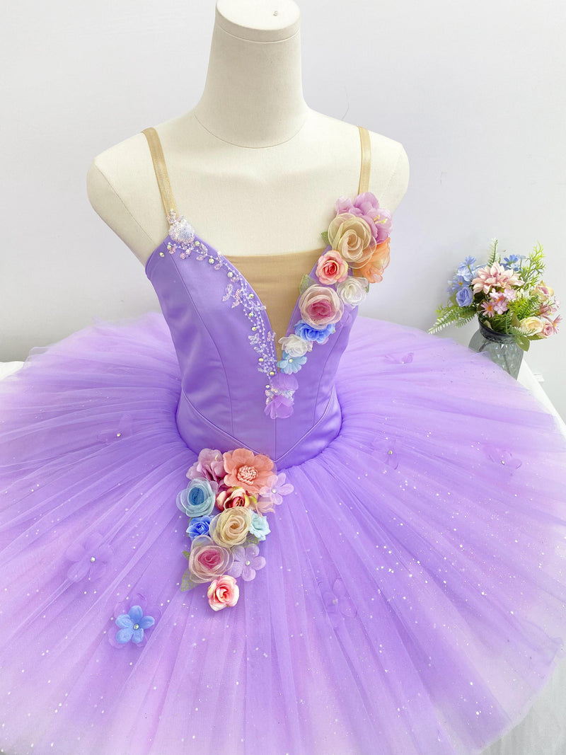 Custom Lilac Water Fairy Ballet Dress | Purple Tutu for Girls- Performance & Competition