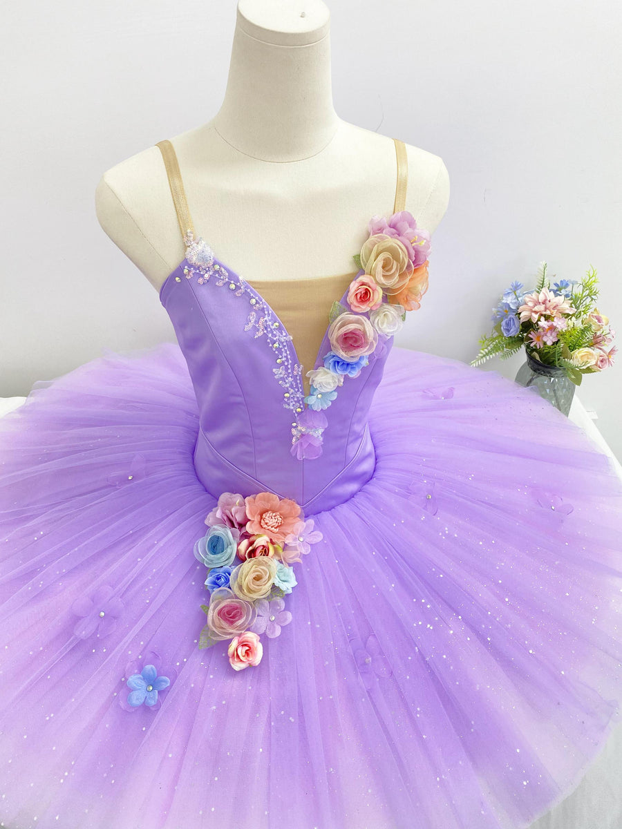 Custom Lilac Water Fairy Ballet Dress | Purple Tutu for Girls- Performance & Competition