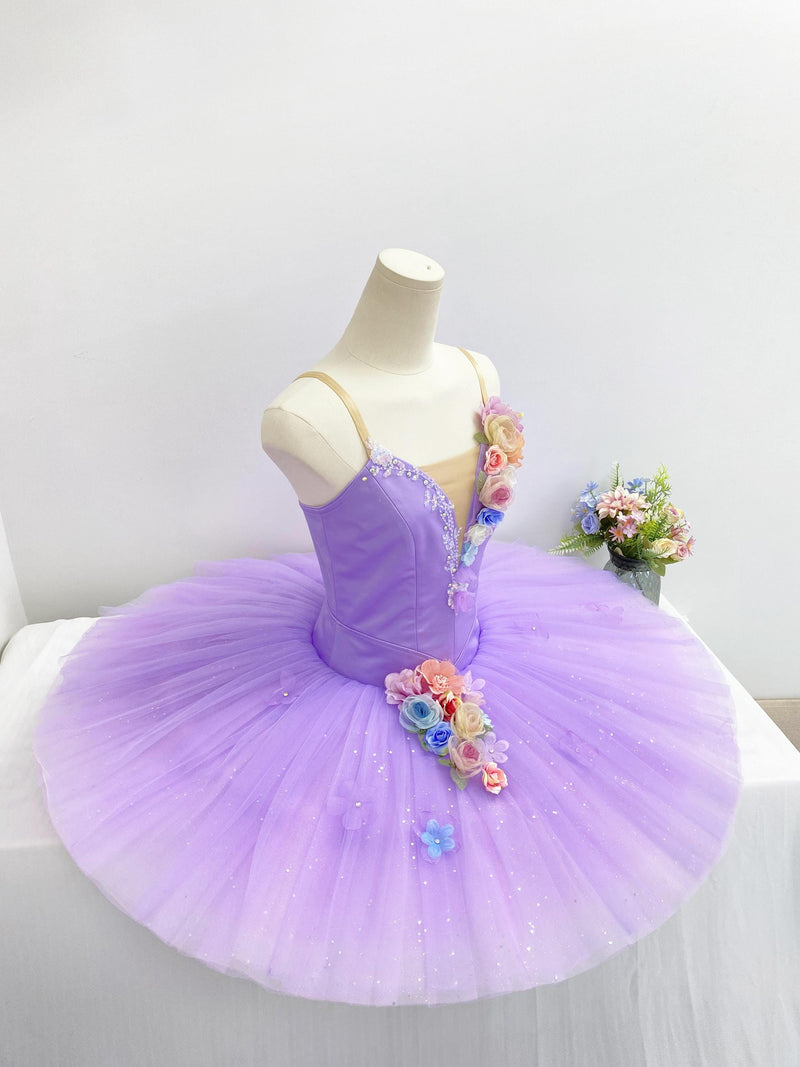 Custom Lilac Water Fairy Ballet Dress | Purple Tutu for Girls- Performance & Competition
