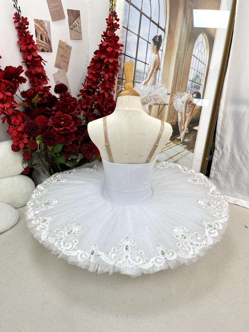 White Swan Ballet Tutu Pancake tutu Ballerina Costume Handmade Custom for Kids & Adults