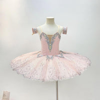Custom Pink Silver Ballet Tutu | Fairy Performance Competition Costume