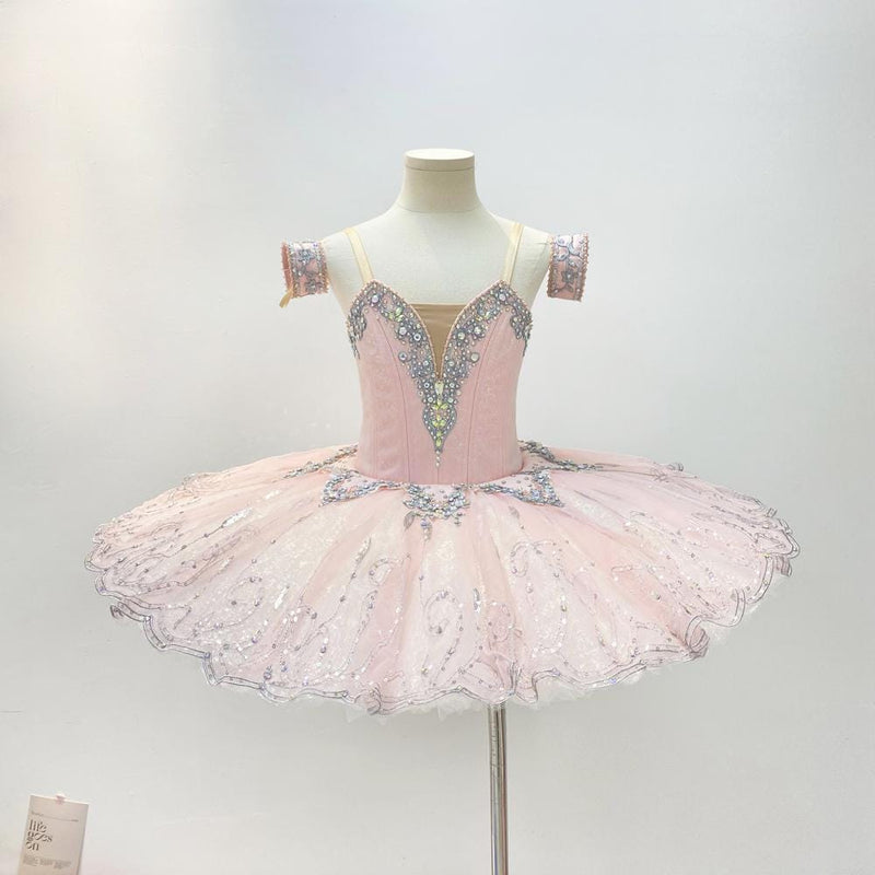 Custom Pink Silver Ballet Tutu | Fairy Performance Competition Costume