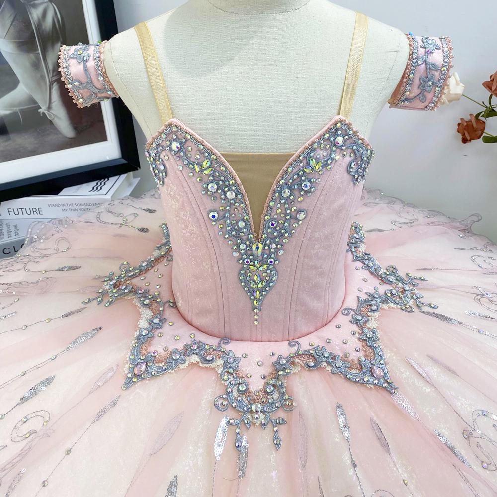 Custom Pink Silver Ballet Tutu | Fairy Performance Competition Costume