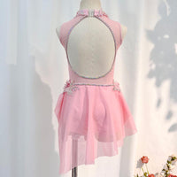 Custom Handmade Pink Dance Unitard - Lyrical, Contemporary Costume
