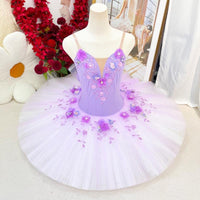 Custom Professional Ballerina Costume | Floral Tutu in Pink, Blue, Orange, Yellow, Violet