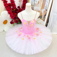 Custom Professional Ballerina Costume | Floral Tutu in Pink, Blue, Orange, Yellow, Violet