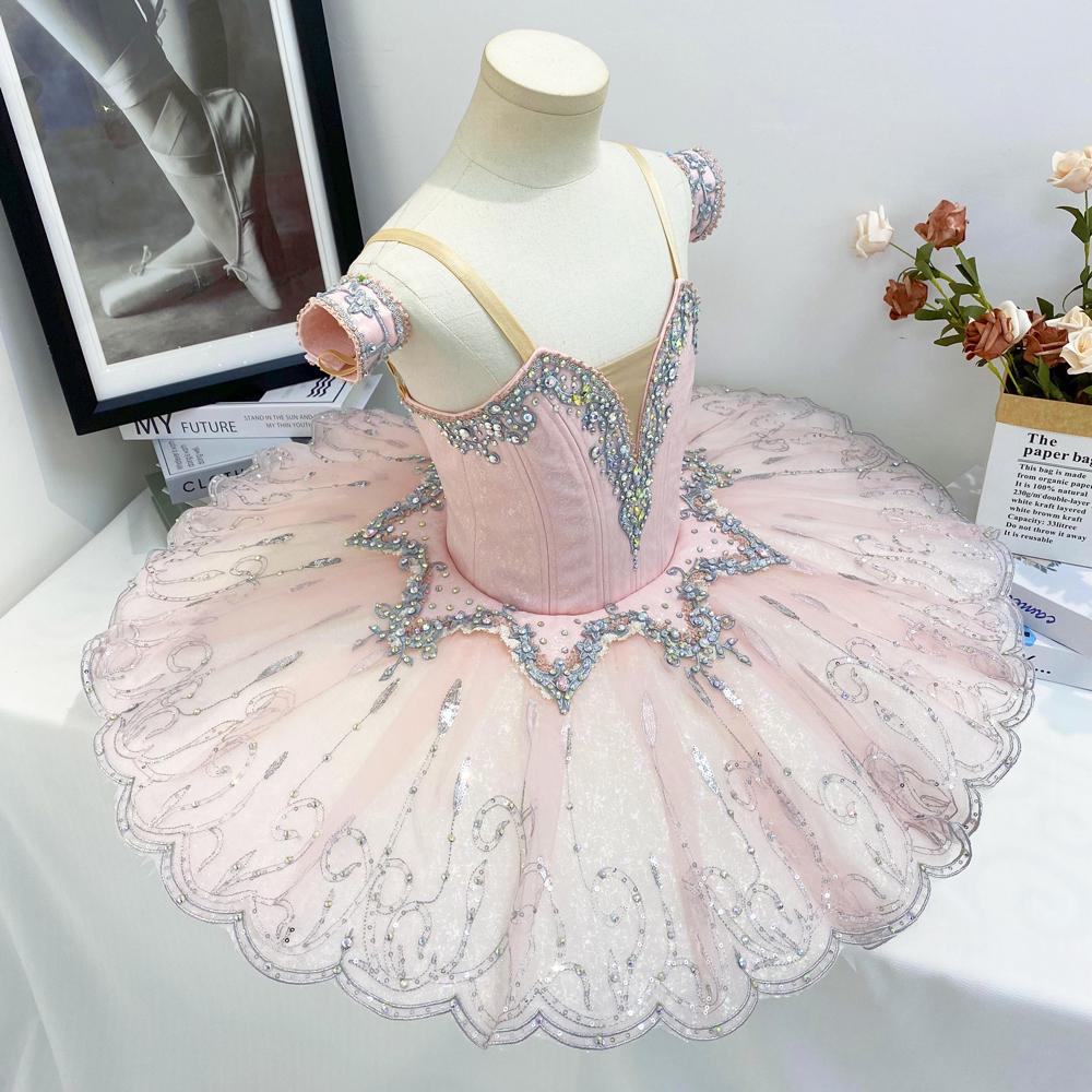 Custom Pink Silver Ballet Tutu | Fairy Performance Competition Costume