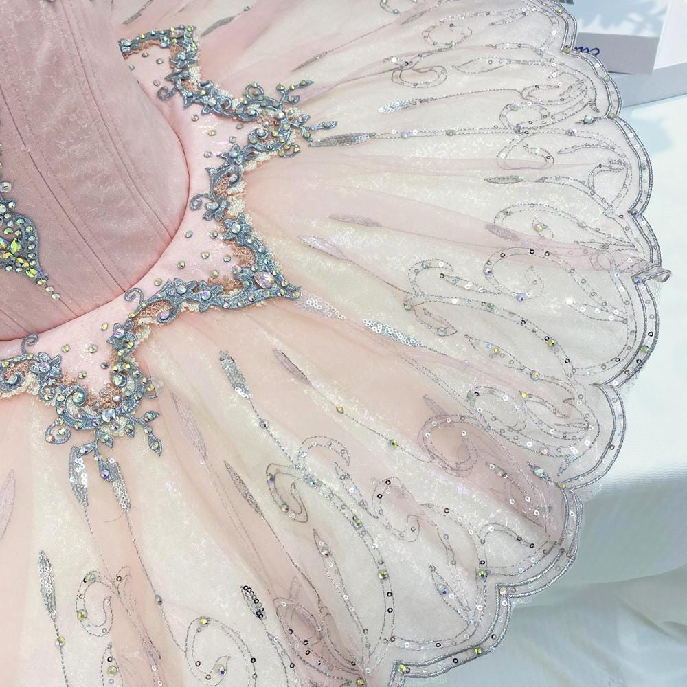 Custom Pink Silver Ballet Tutu | Fairy Performance Competition Costume