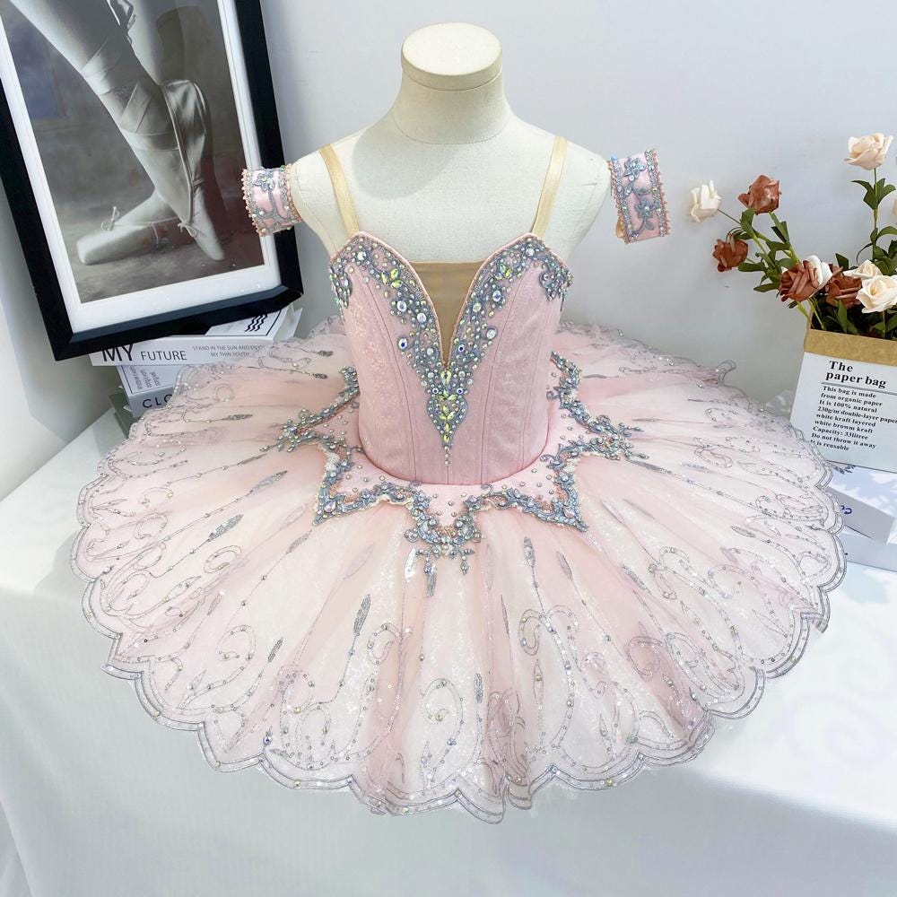 Custom Pink Silver Ballet Tutu | Fairy Performance Competition Costume