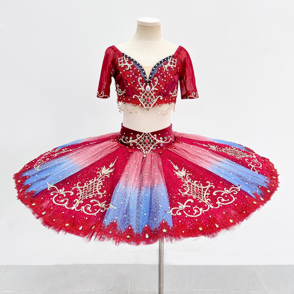 Red Pirate Ballet Tutu Dress: Professional Performance Costume