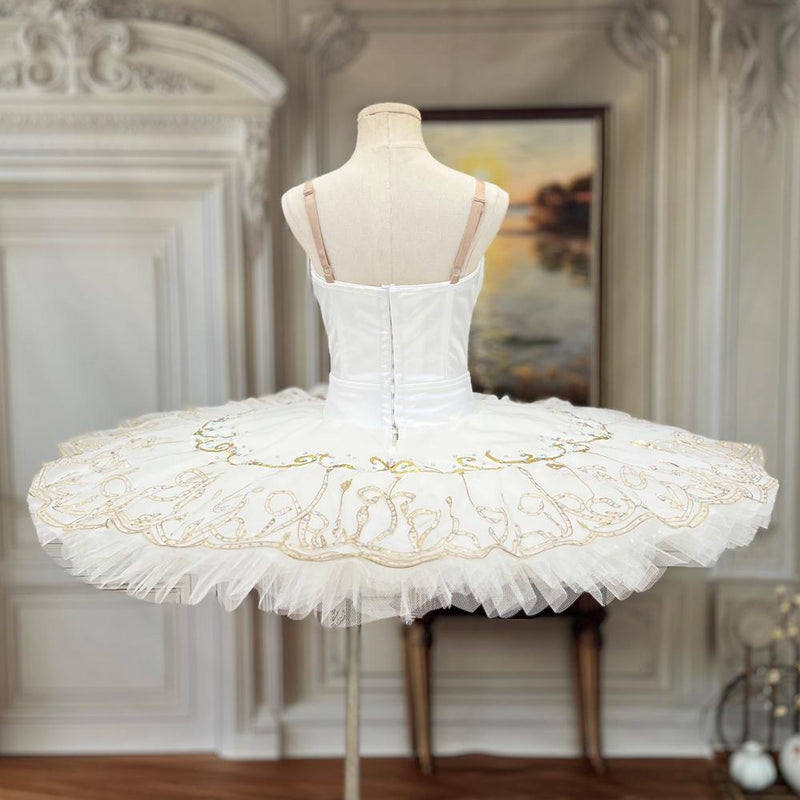 Custom Silver Fairy Ballet Tutu: Handmade Dance Performance Costume