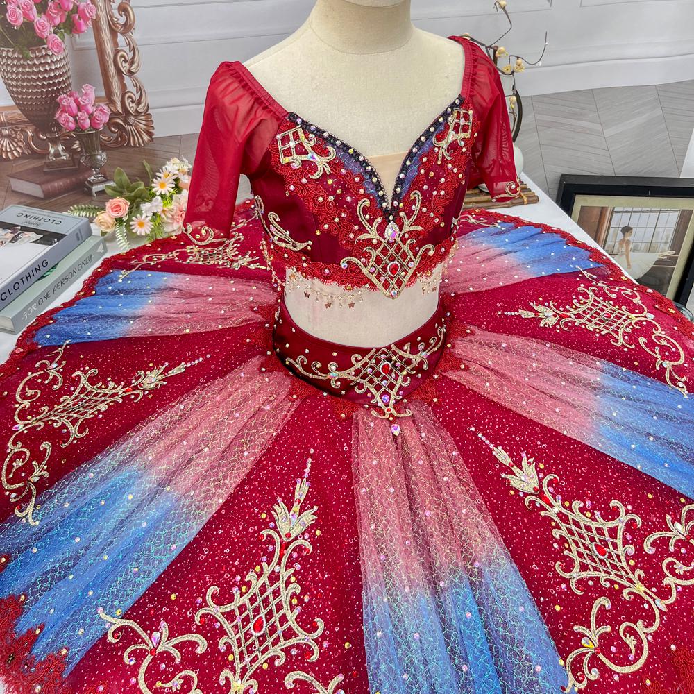 Red Pirate Ballet Tutu Dress: Professional Performance Costume
