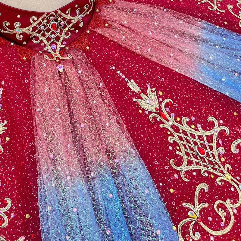 Red Pirate Ballet Tutu Dress: Professional Performance Costume