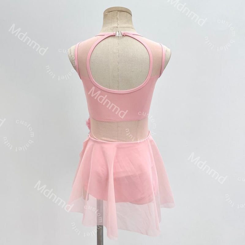 Handmade Pink Lyrical Dance Dress - Contemporary Ballet Costume