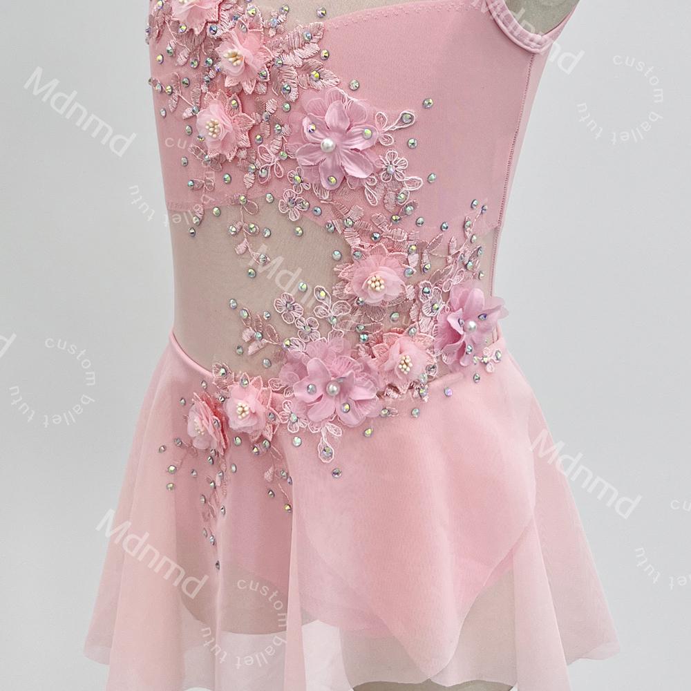Handmade Pink Lyrical Dance Dress - Contemporary Ballet Costume