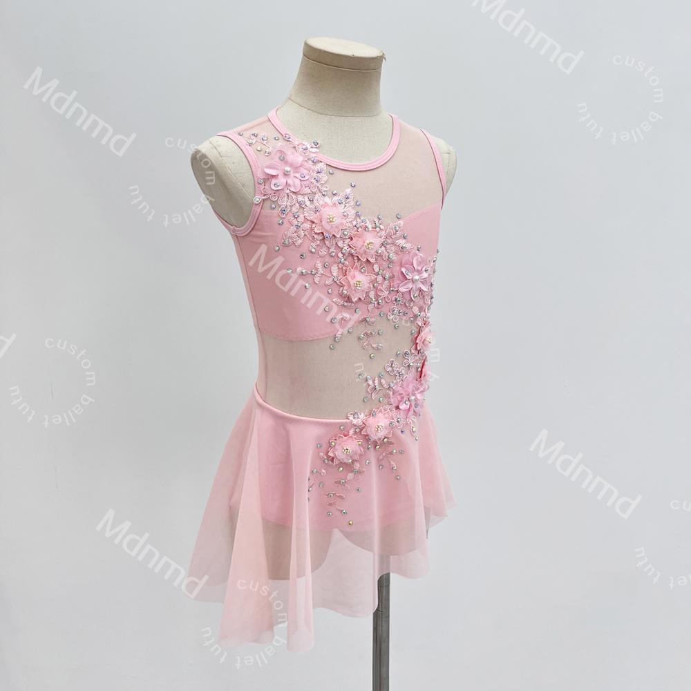 Handmade Pink Lyrical Dance Dress - Contemporary Ballet Costume