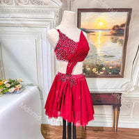Red Lyrical Dance Dress | Hand-Gathered Bodice, Flowing Skirt, Custom Costume