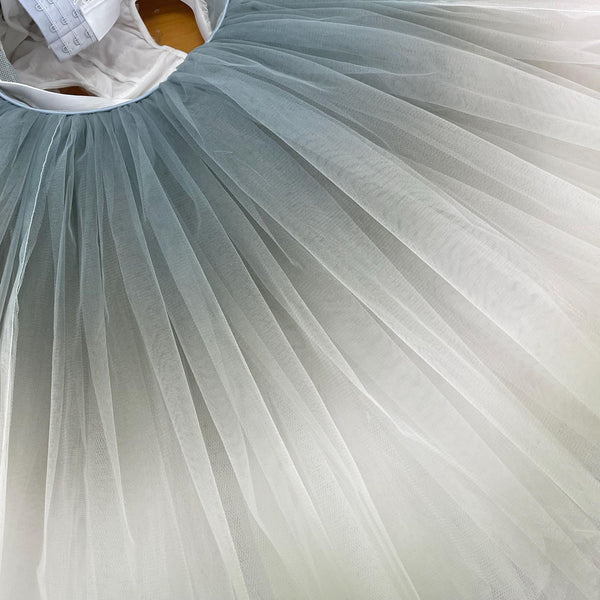 Smoky Gray Ombre Rehearsal Ballet Tutu - Handmade Two-Tone Practice Skirt, Custom Size & Color
