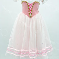 Stretch Velvet Bodice with Flowing Pink Skirt | Handmade Romantic Ballet Costume for Coppelia & Giselle