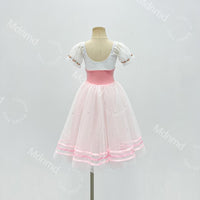 Stretch Velvet Bodice with Flowing Pink Skirt | Handmade Romantic Ballet Costume for Coppelia & Giselle