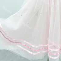Stretch Velvet Bodice with Flowing Pink Skirt | Handmade Romantic Ballet Costume for Coppelia & Giselle