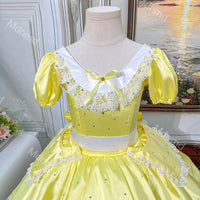 Yellow Classical Ballet Tutu | Handmade Lace & Crystal Costume