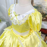 Yellow Classical Ballet Tutu | Handmade Lace & Crystal Costume