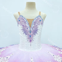 Lavender Ombre Classical Ballet Tutu | Custom Handmade Pancake Tutu | Lace Appliques & Crystal Embellishments