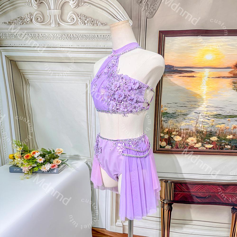 Modern Ballet Dance Costume | Contemporary Lyrical Solo Costume | Custom Handmade | Competition Outfit