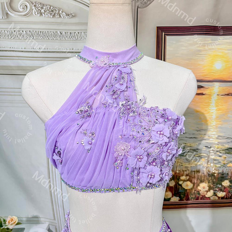Modern Ballet Dance Costume | Contemporary Lyrical Solo Costume | Custom Handmade | Competition Outfit