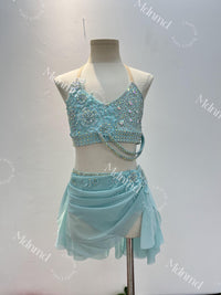 Custom Lyrical Dance Costume | Solo Contemporary Dance Dress | Handmade Stage Performance Outfit