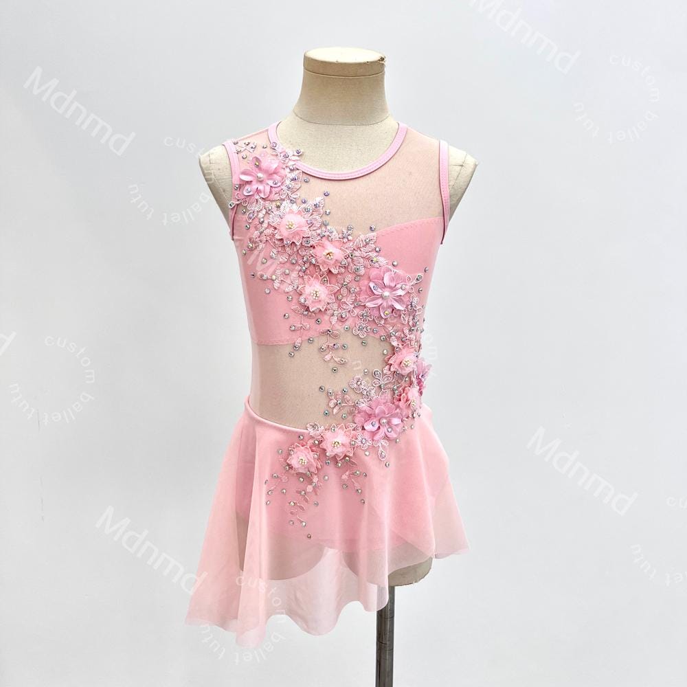 Handmade Pink Lyrical Dance Dress - Contemporary Ballet Costume