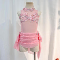 Custom Handmade Pink Dance Unitard - Lyrical, Contemporary Costume