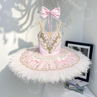 Handmade Light Pink Ballet Tutu: Fairy Doll Nutcracker Costume